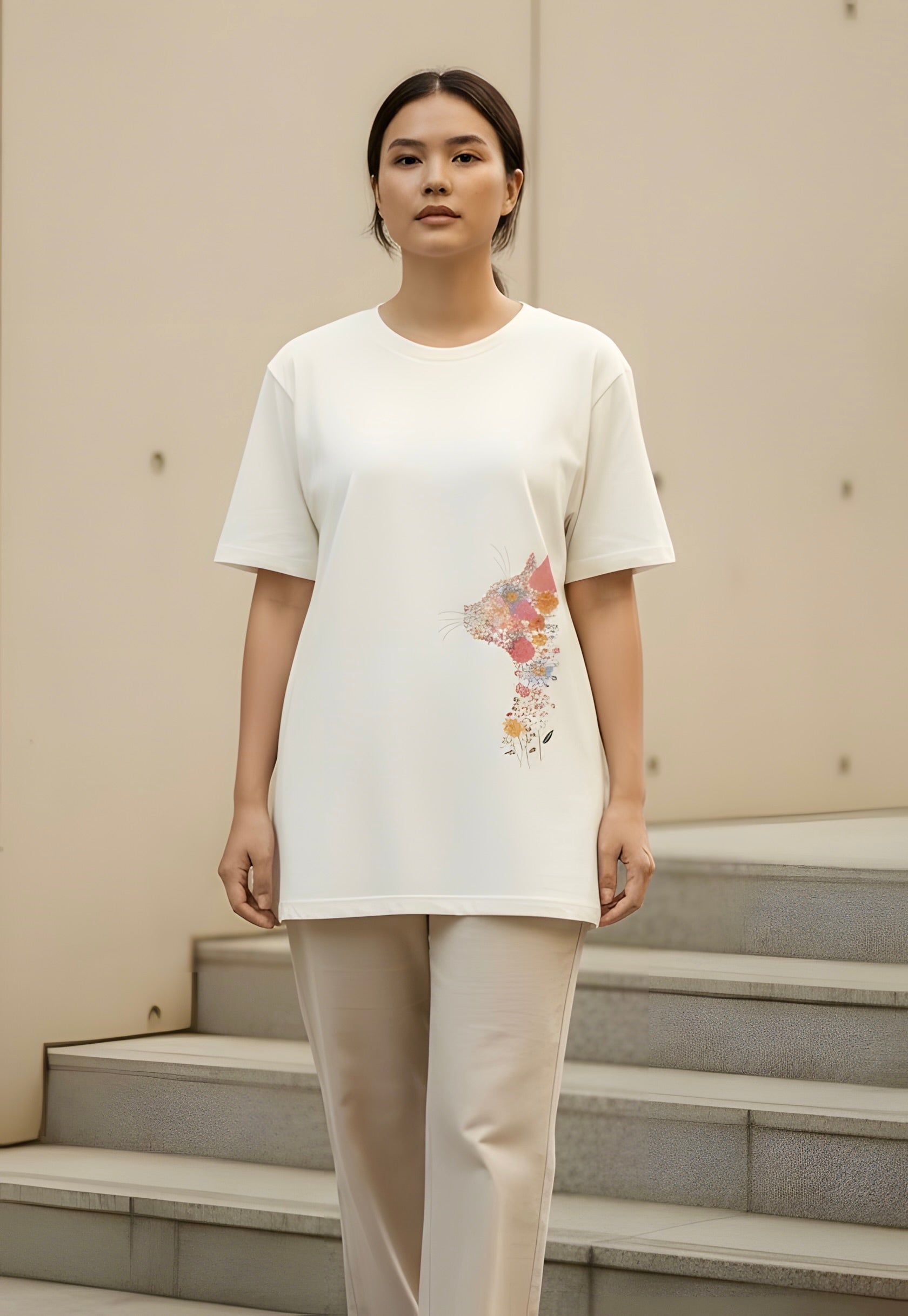 Rose Kitten — Organic Cotton Tee | The Luria