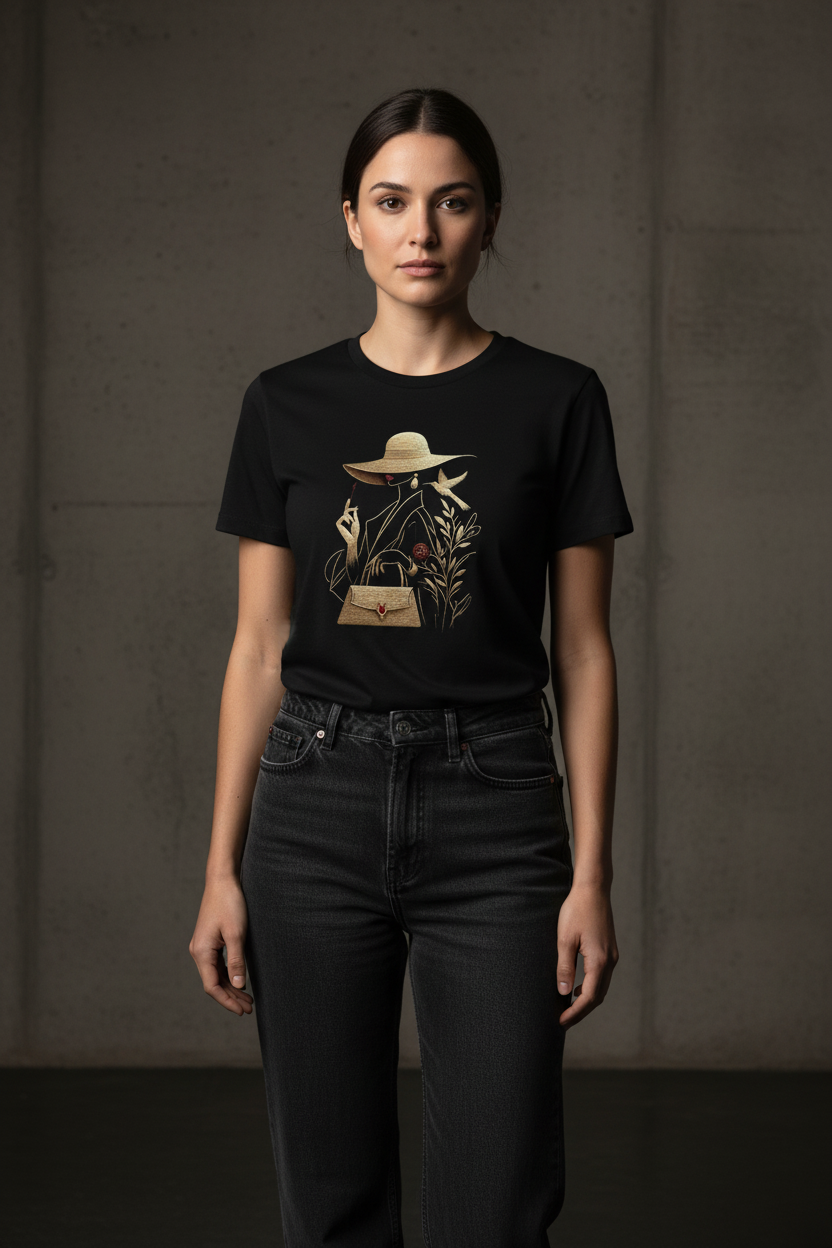 She Moves in Silence — Organic Cotton Tee | The Luria