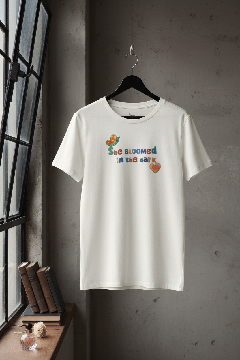 She Bloomed in the Dark — Organic Cotton Tee | The Luria