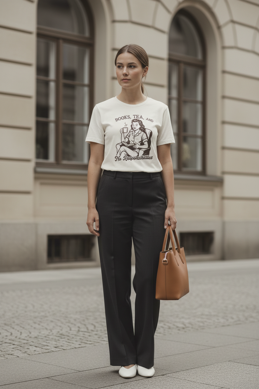 Books, Tea, and No Responsibilities — Organic Cotton Tee | The Luria