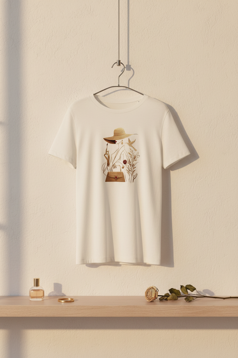 She Moves in Silence — Organic Cotton Tee | The Luria