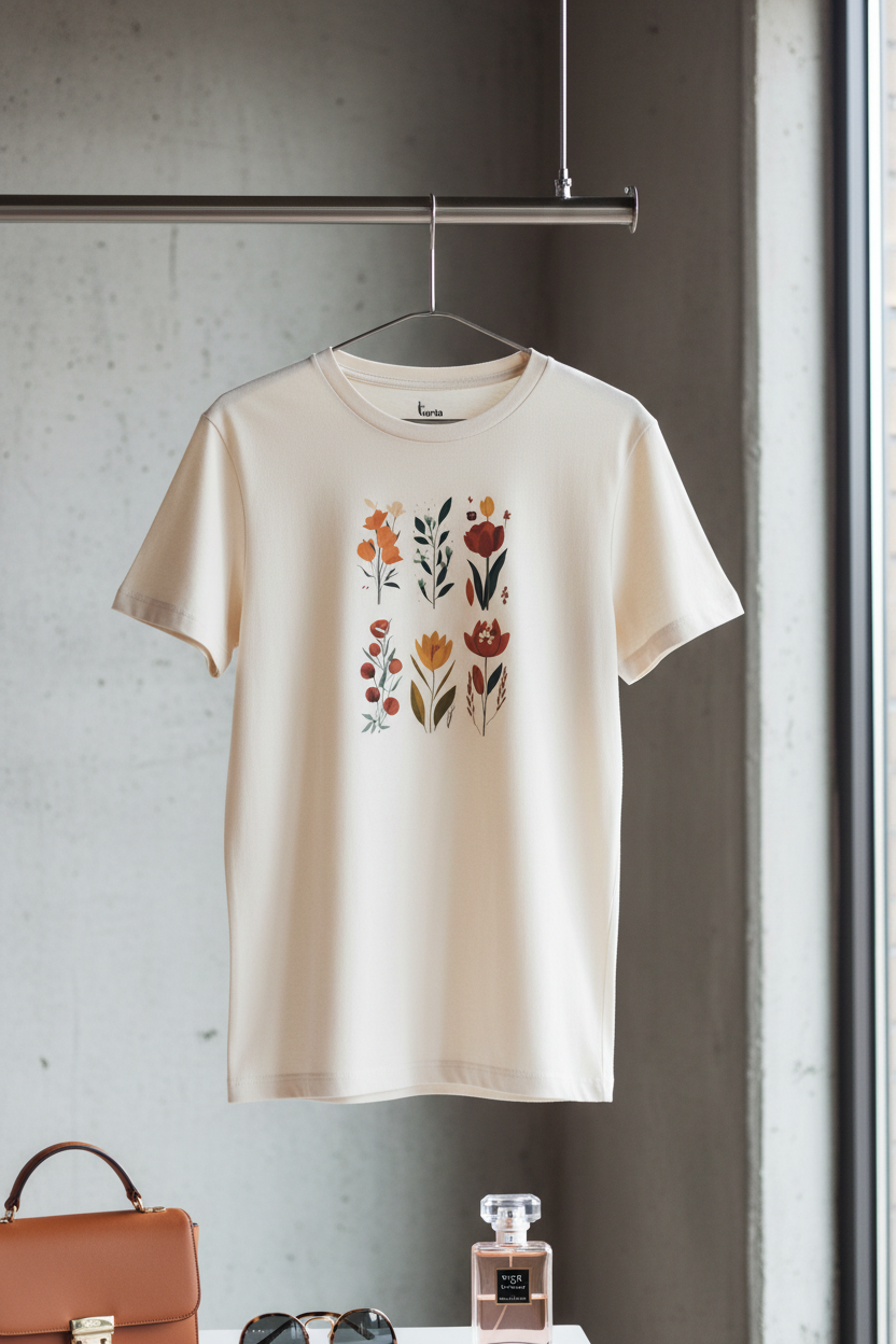 Quiet Bloom — Organic Cotton Tee | The Luria