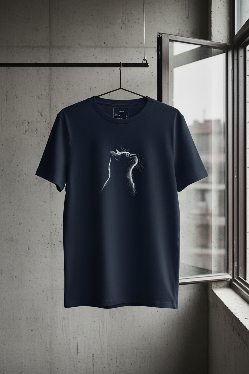 Midnight Cat — Organic Cotton Tee | The Luria