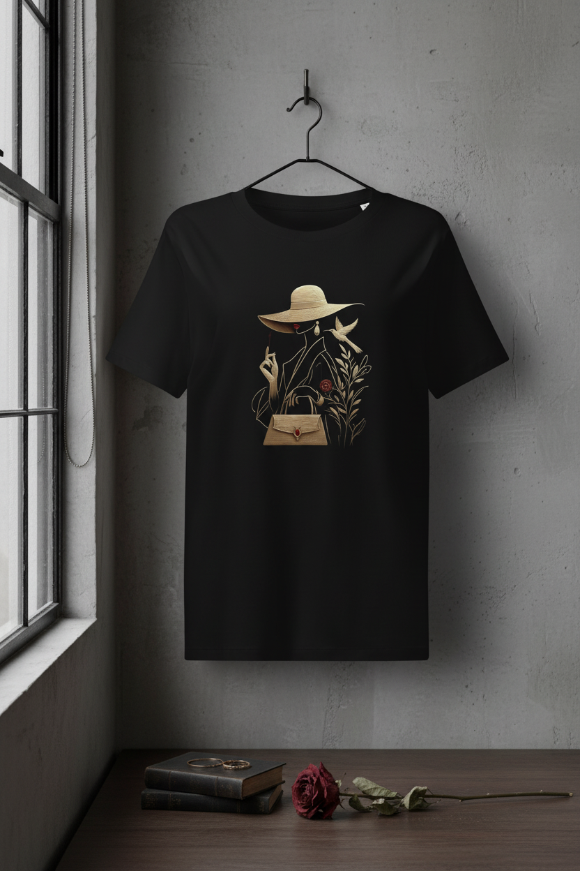 She Moves in Silence — Organic Cotton Tee | The Luria