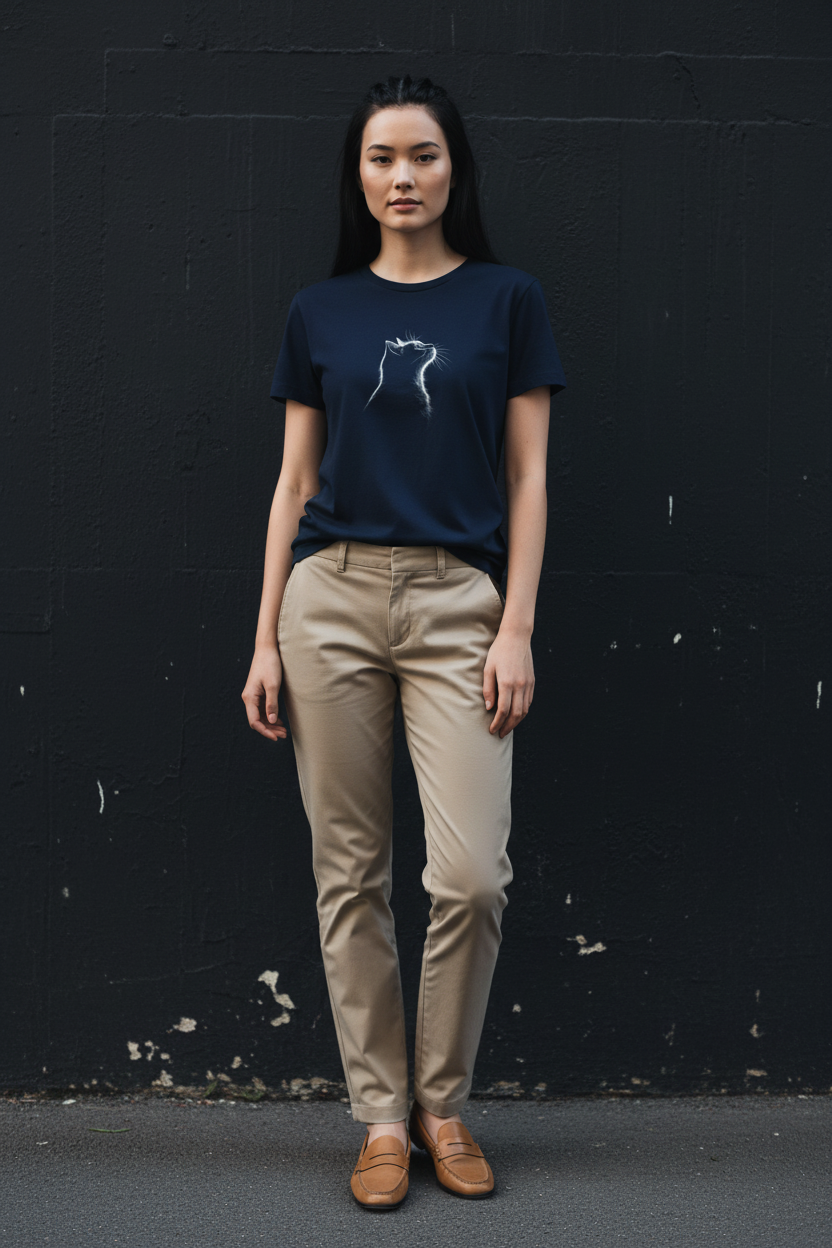 Midnight Cat — Organic Cotton Tee | The Luria