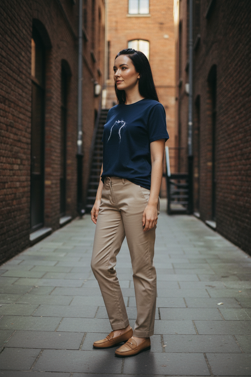 Midnight Cat — Organic Cotton Tee | The Luria