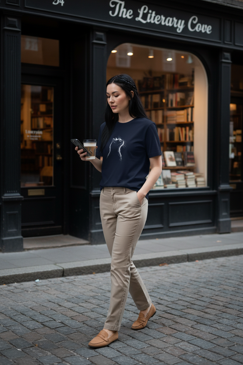 Midnight Cat — Organic Cotton Tee | The Luria