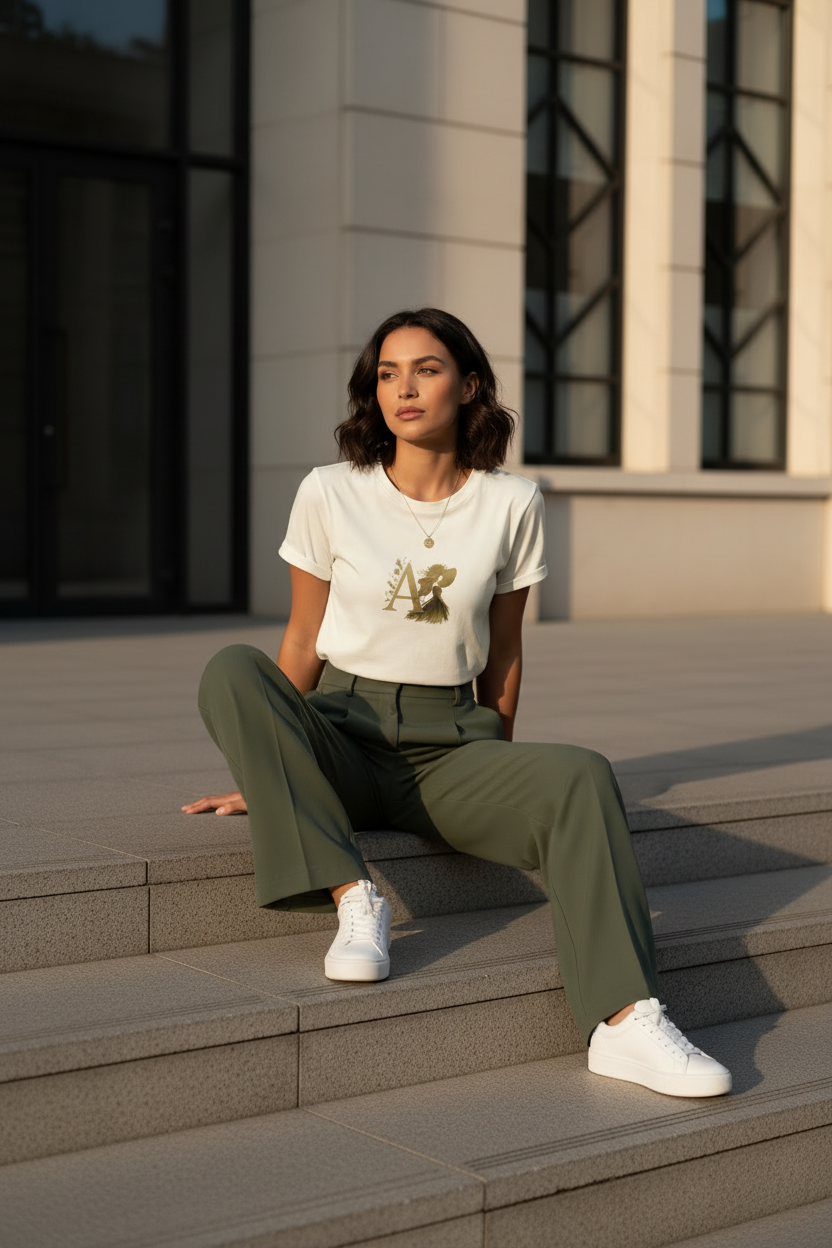 A — Organic Cotton Tee | The Luria