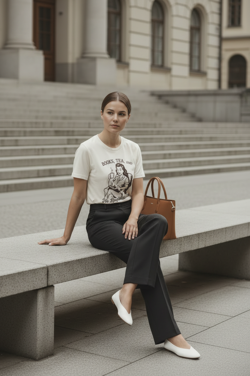 Books, Tea, and No Responsibilities — Organic Cotton Tee | The Luria