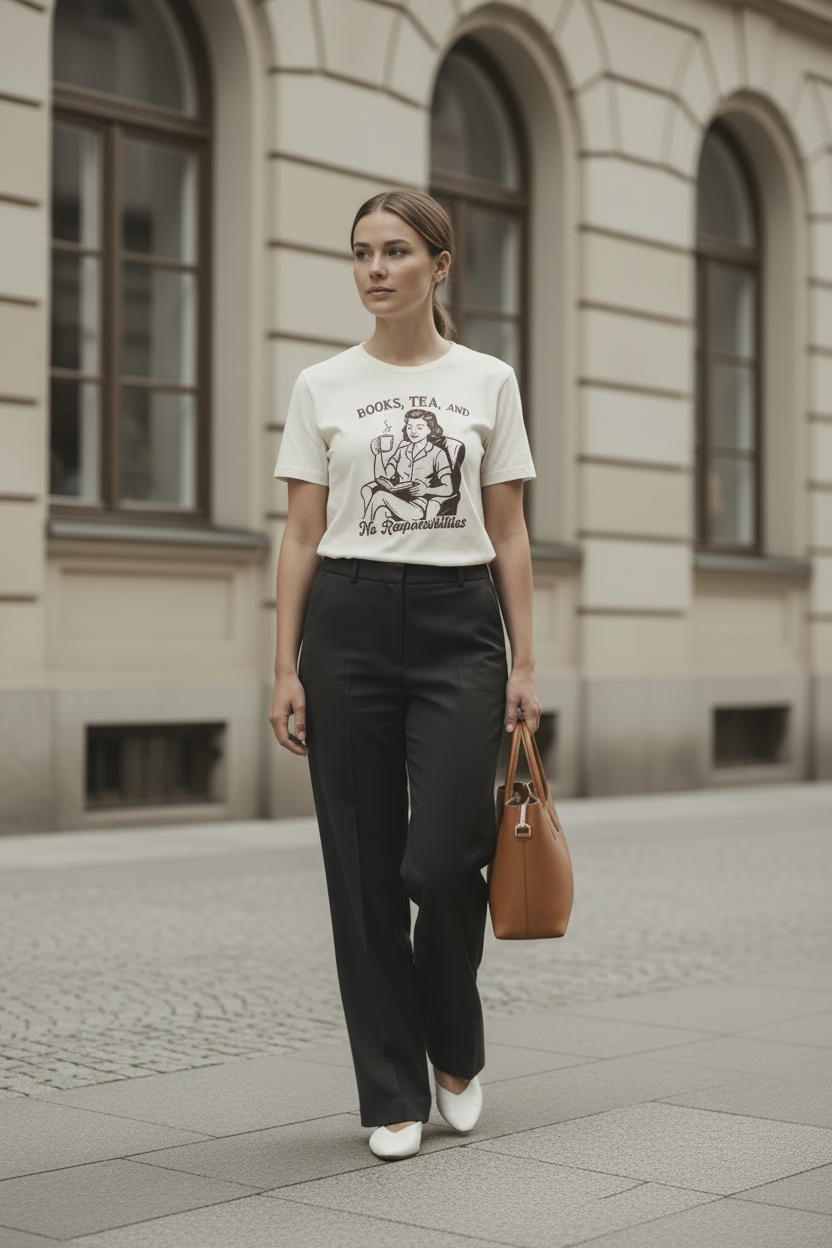 Books, Tea, and No Responsibilities — Organic Cotton Tee | The Luria