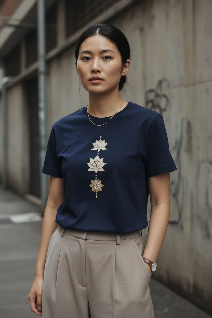 Lotus Om — Organic Cotton Tee | The Luria